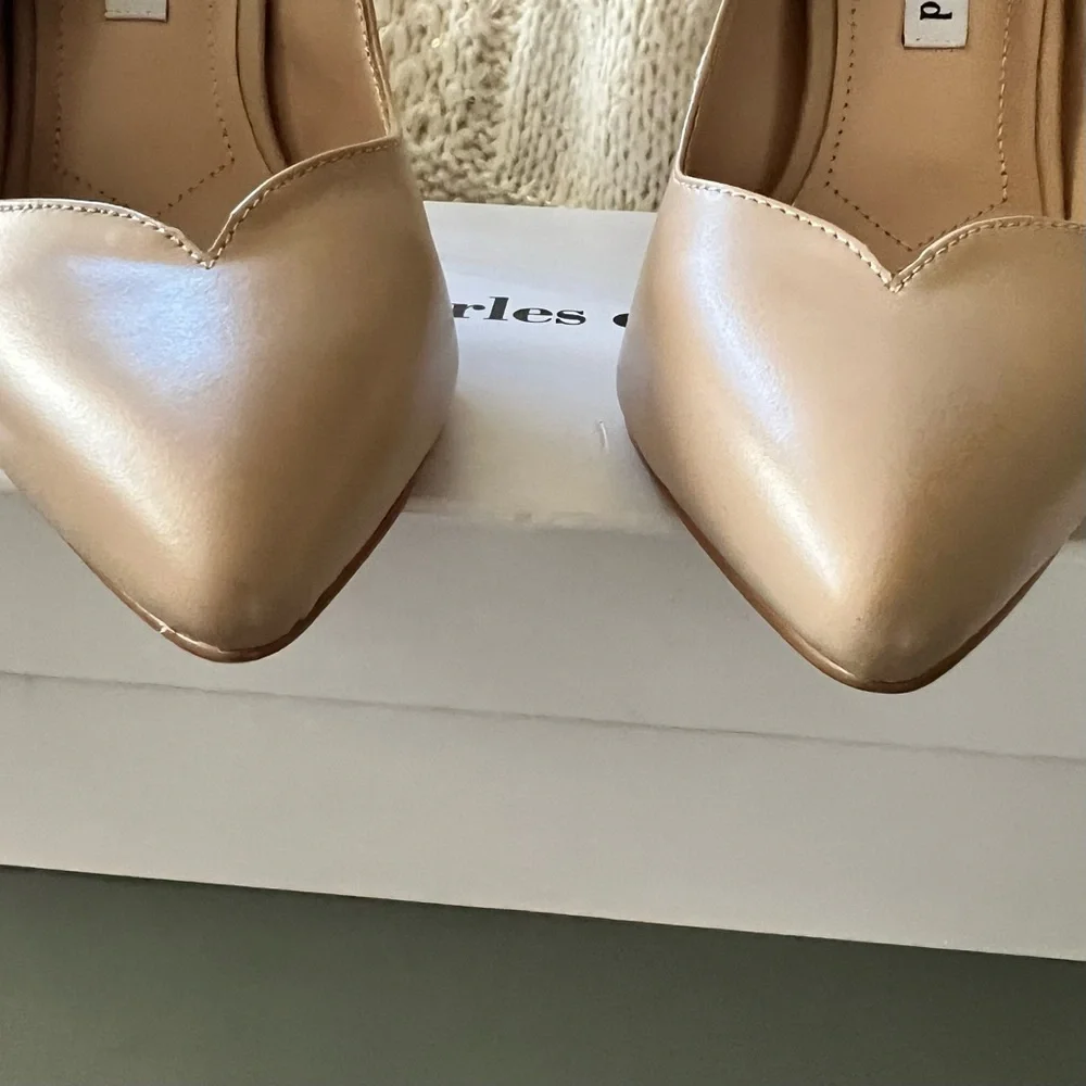 $120 Charles David INNOCENT Pointed Closed Toe STILETTO Heel LEATHER PUMPS 9.5 - Picture 7 of 17